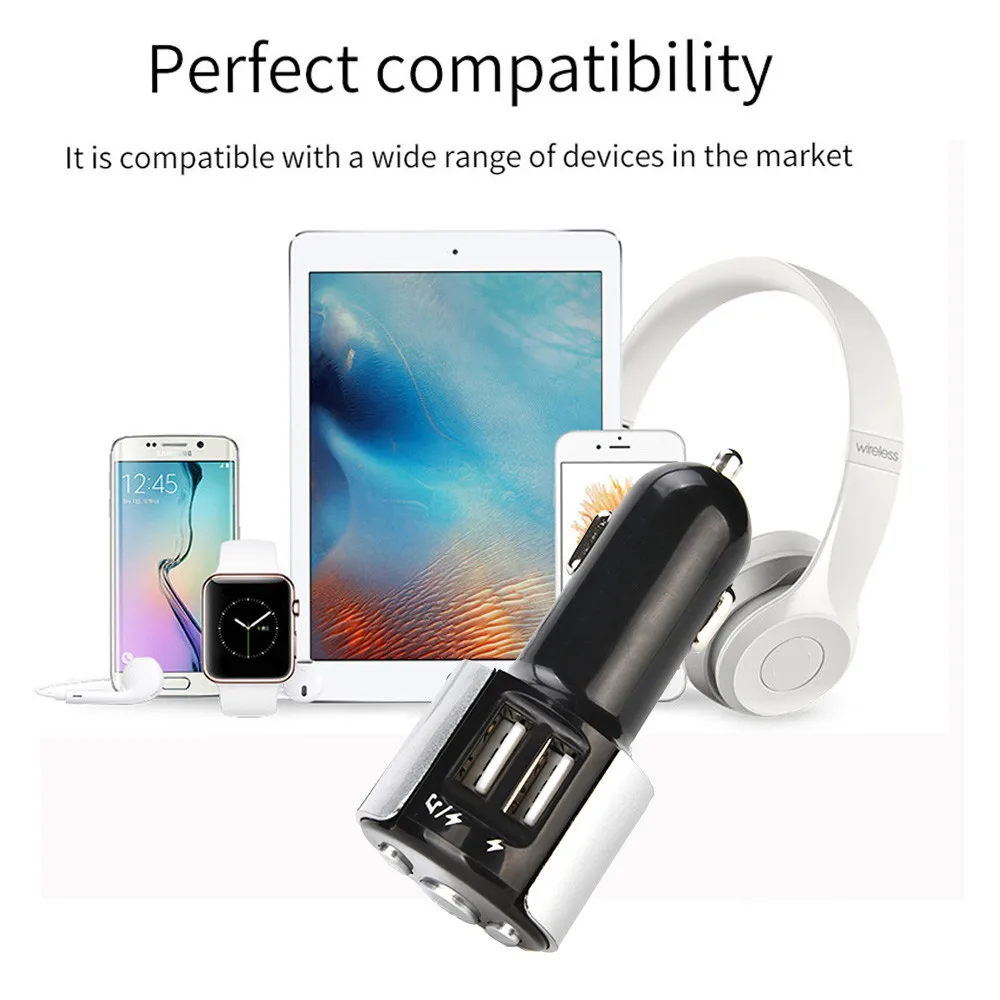 Автомобильный Bluetooth fm передатчик два usb порта автомобильное зарядное устройство