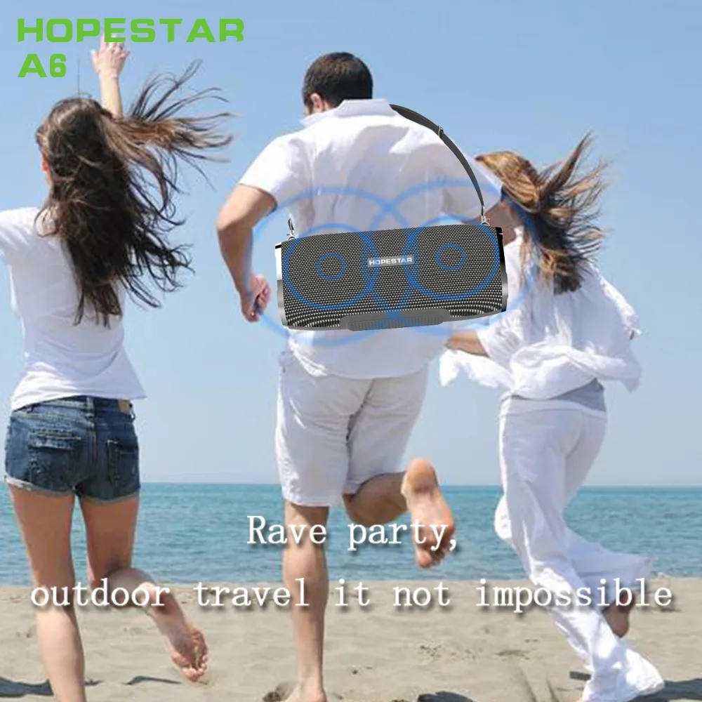 HOPESTAR A6 Bluetooth динамик Портативный беспроводной громкий динамик звуковая система 3D стерео Открытый водонепроницаемый большой мощности 35 Вт Музыка Xtreme