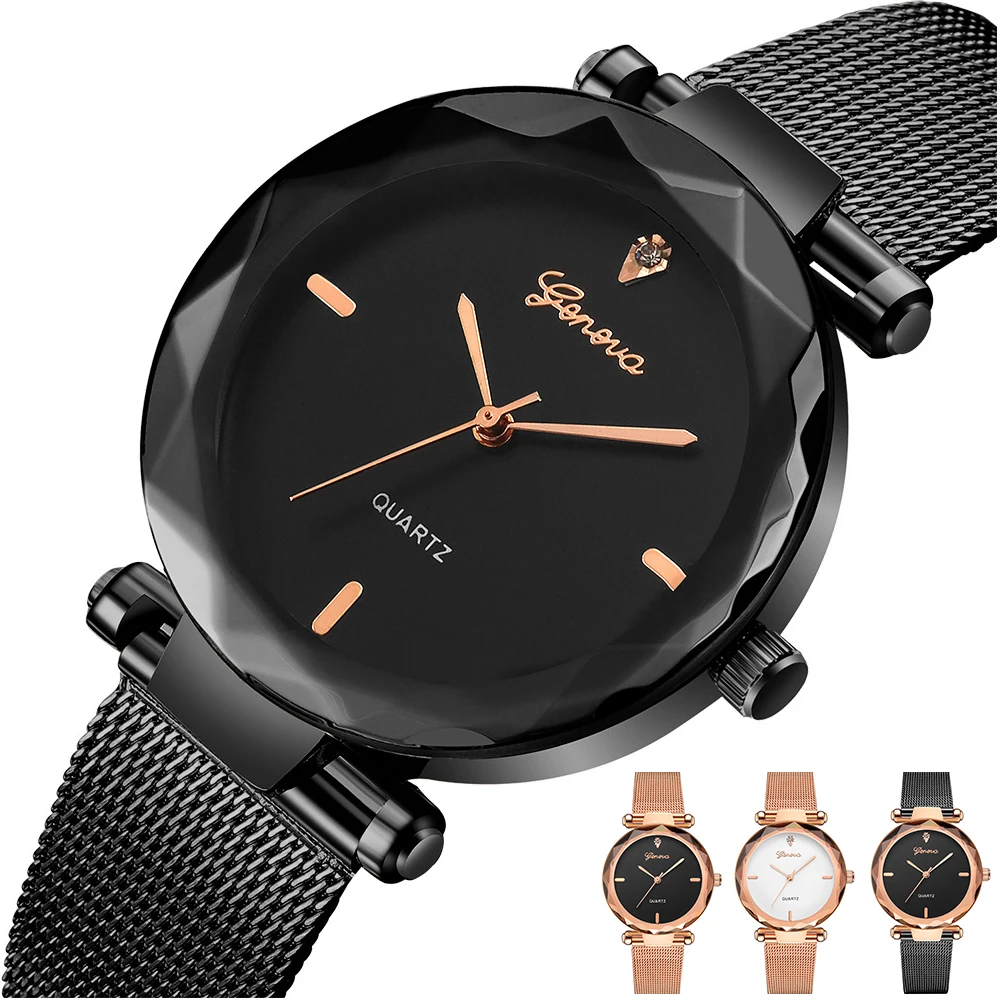 2018 Best Selling Watch Fashion Women Watches Luxury Stainless Steel Mesh Band Star Ladies Quartz Wrist New zegarek damski | Наручные