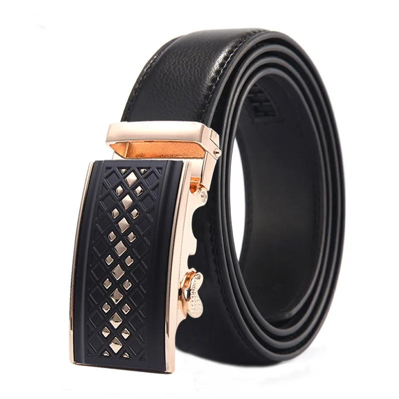 Men Leather Belts Automatic Buckle Metal Belt Lucxury Designer For Youth Business Genuine Wholesale | Аксессуары для одежды