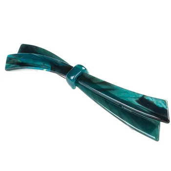 Emerald Fancyin длинные и узкие заколки для повседневного ношения головные уборы аксессуары для волос для женщин, Изумрудный бант французский дизайн - Цвет: Emerald