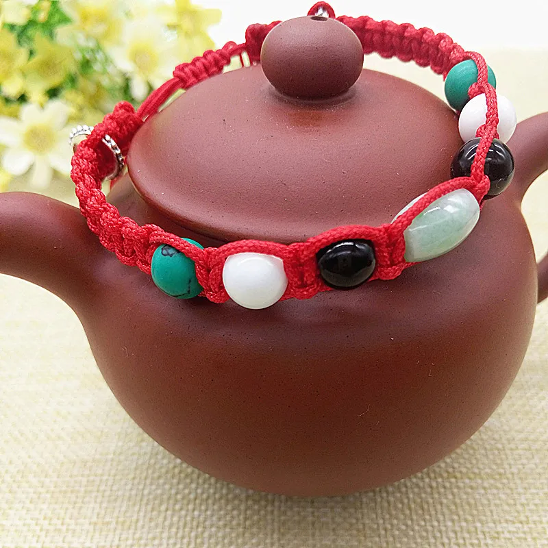 Прямая доставка тканый браслет из нефрита высокого качества мужской женский |