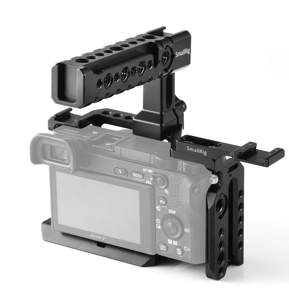SmallRig A6500 клетка комплект для sony A6500 камера с верхней ручкой Холодный башмак расширение алюминиевый двойной клетка 2081