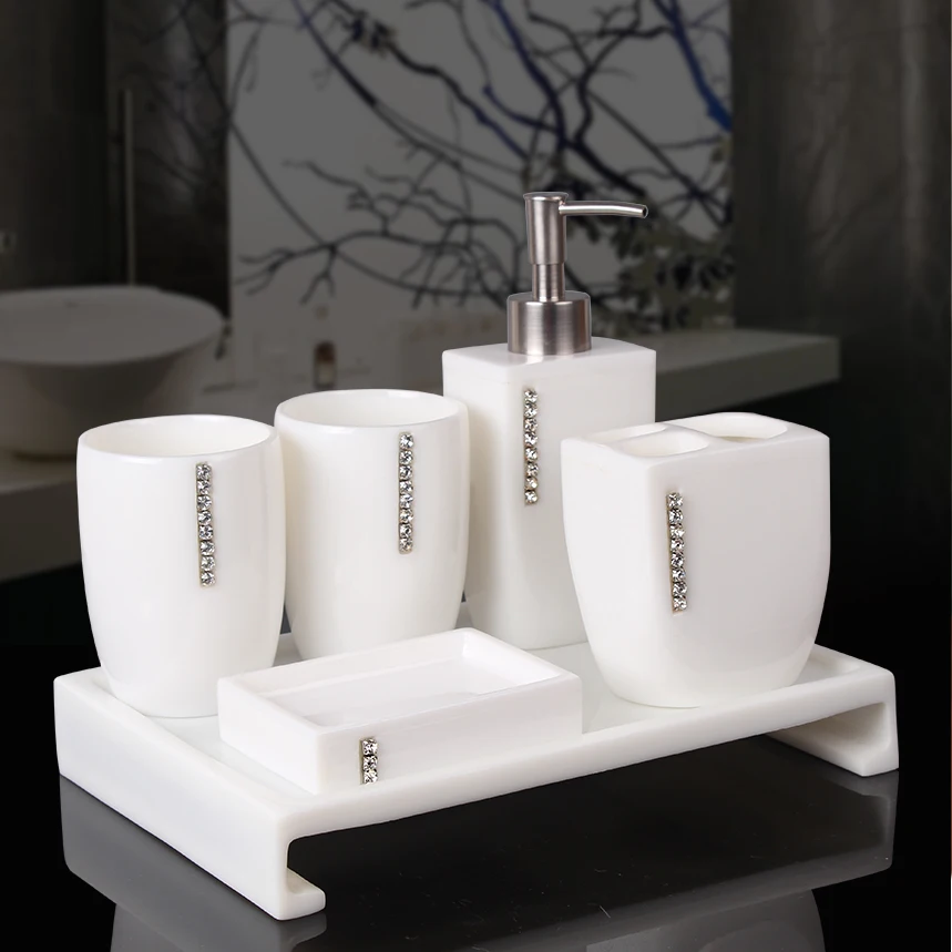 5 шт. контейнер для хранения зубных щеток и шампуня|bathroom accessories set|soap dish dispensertoothbrush