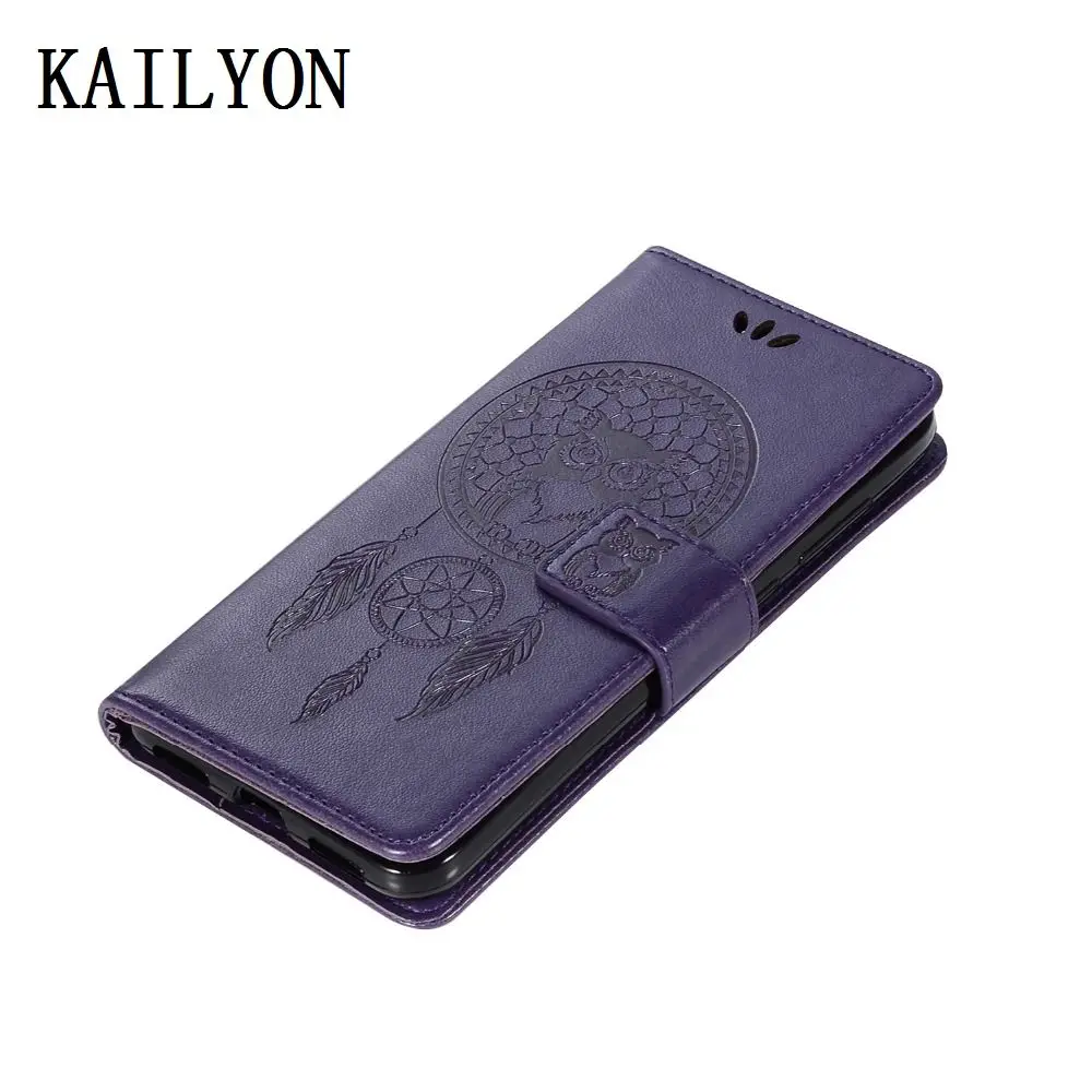 Фиолетовый Чехол KAILYON для Nokia 6, кожаный флип-чехол, Магнитный кошелек, подставка с рисунком совы, колокольчики, чехол для телефона, для Nokia 2, 3, 5, 6, 8, 9 - Цвет: Фиолетовый