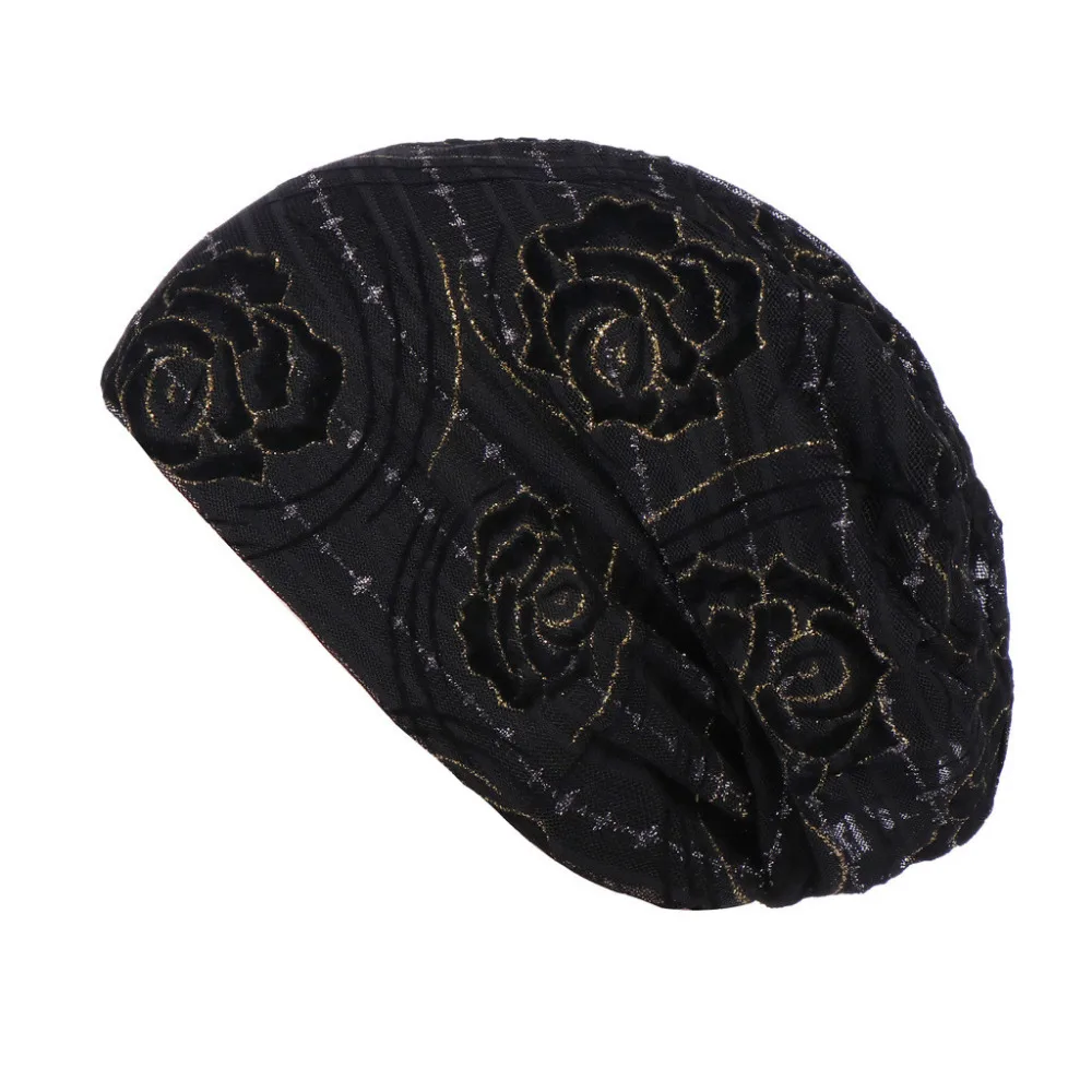 Мусульманская шапка с цветочным кружевом для женщин мусульманская оборками