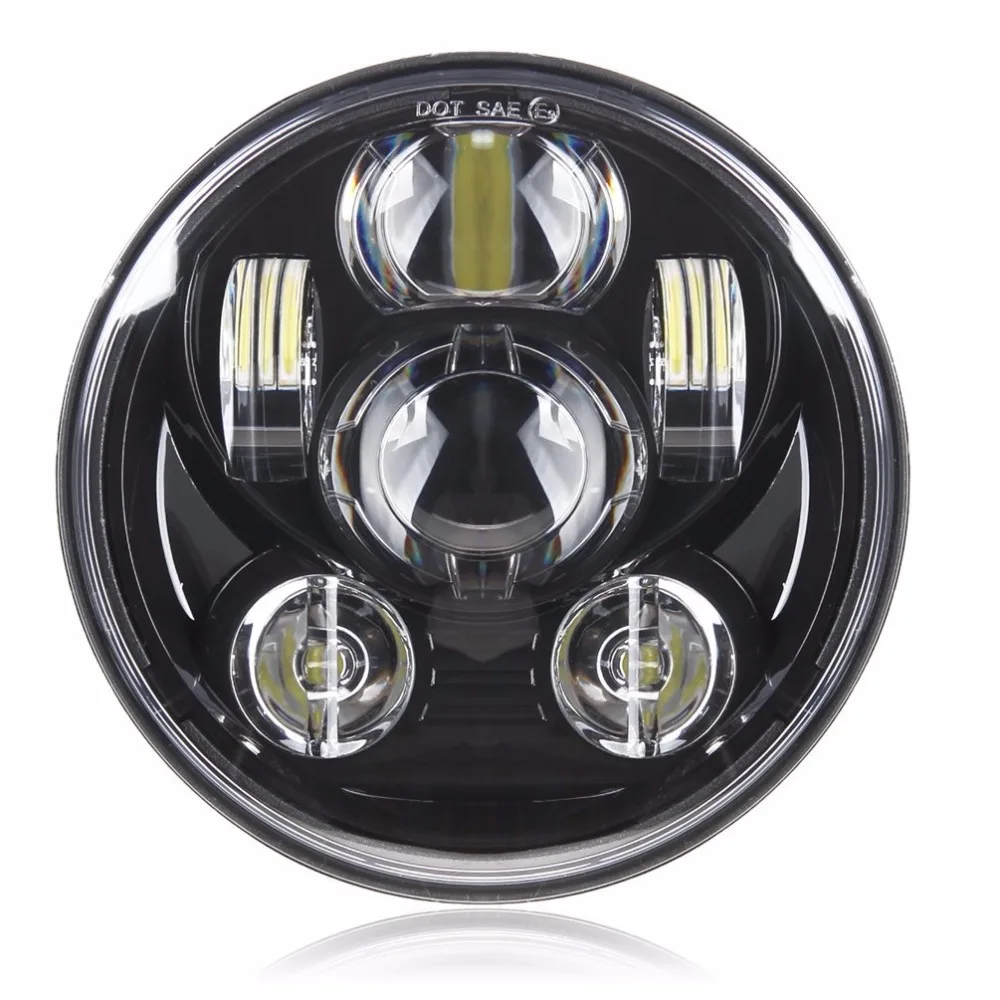 DOT 5-3/4 5.75 Inch Round Moto Projector Replacemetn LED Headlight for Harley motorcycle Motorcycles Headlamp Bulb |