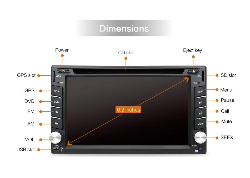 Автомобильный dvd-плеер gps ГЛОНАСС Bluetooth 2 DIN универсальный для X-TRAIL Qashqai x trail juke nissan
