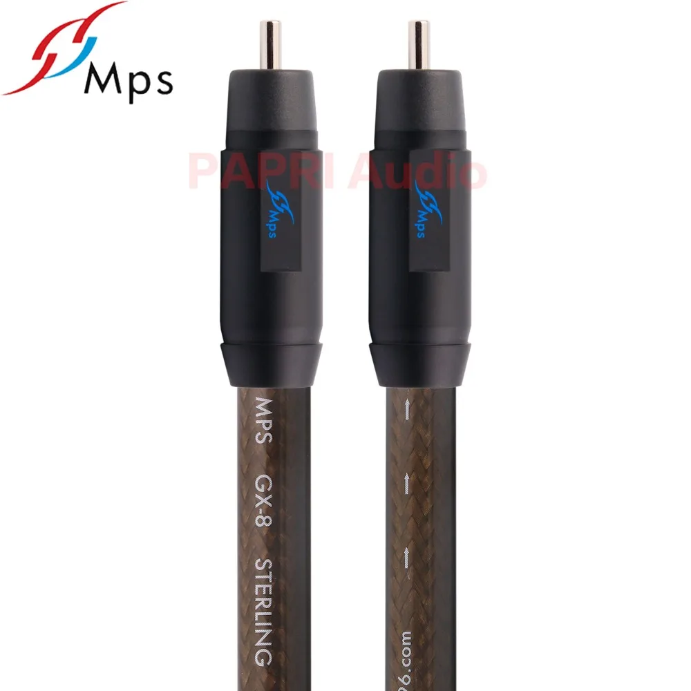 PAPRI Newest GX 8R RCA кабель с родиевым покрытием 99.9997% чистый серебряный аудиопровод HiFi 2