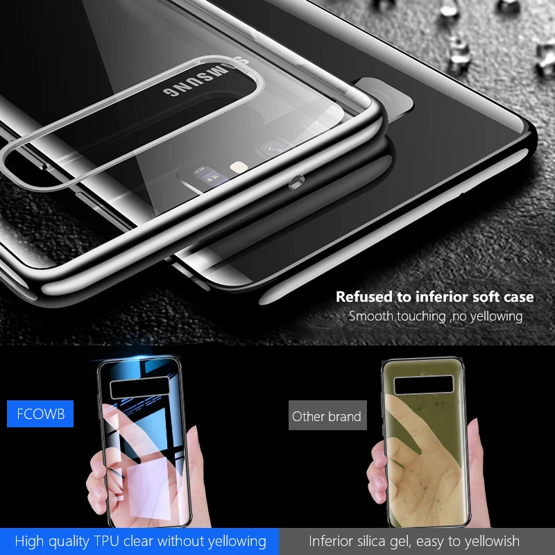 Transparent Case for Samsung Galaxy S10 Plus S10e Soft TPU Cover Ultra Thin Smooth phone |
