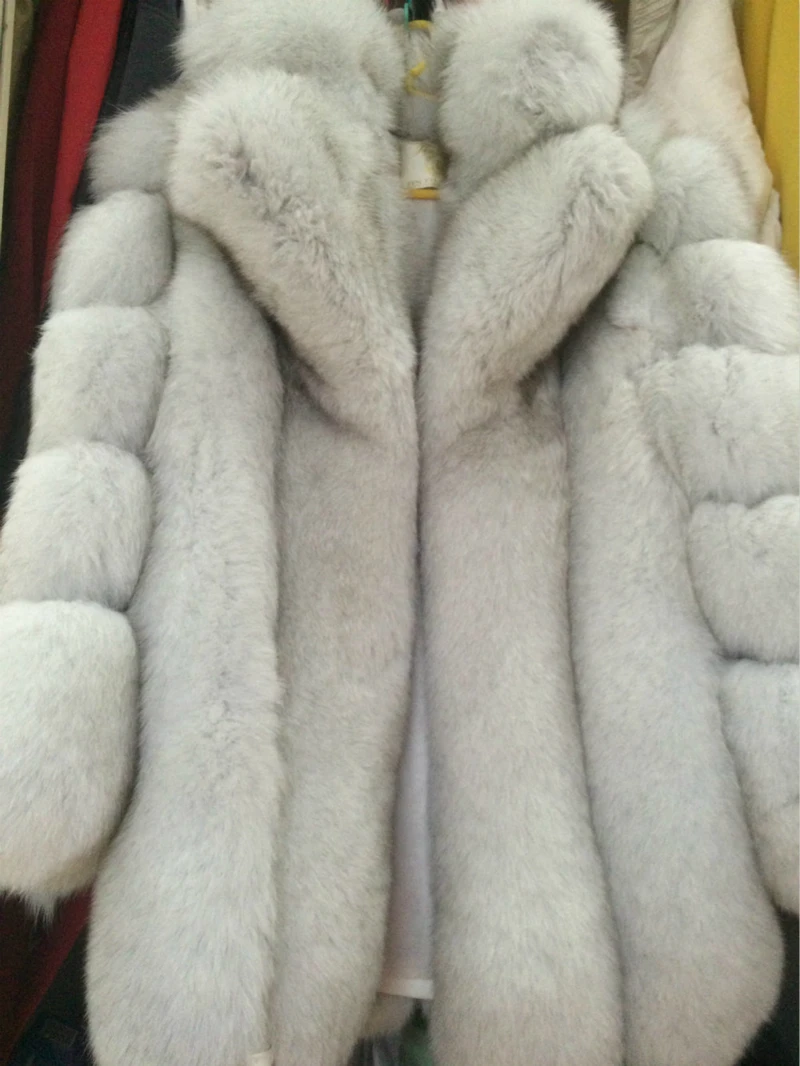 OFTBUY 2019 пальто с натуральным лисьим мехом зимняя куртка Женские Длинные парки