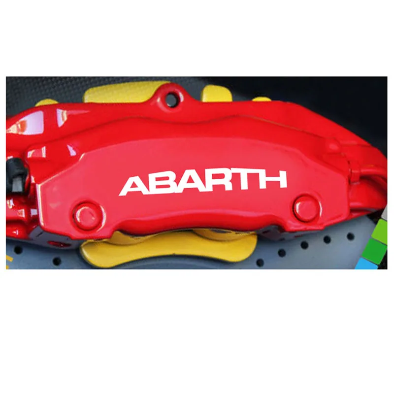 4 шт. для fiat abarth логотип HI-TEMP Премиум тормозной суппорт наклейки Литые виниловые