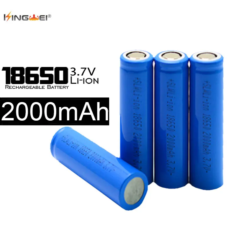2015 новые 4 шт./лот 18650 батареи 2000mAh 3 7 v перезаряжаемые литий ионная батарея|li-ion