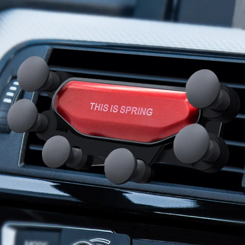 Car Phone Holder Обновленный Автомобильный держатель для телефона, Гравитационный кронштейн, противоскользящий автомобильный держатель на вентиляционное отверстие, поддержка телефонов, поддержка автомобильного телефона, автомобильные аксессуары для интерьера - Цвет: Car Phone Holder