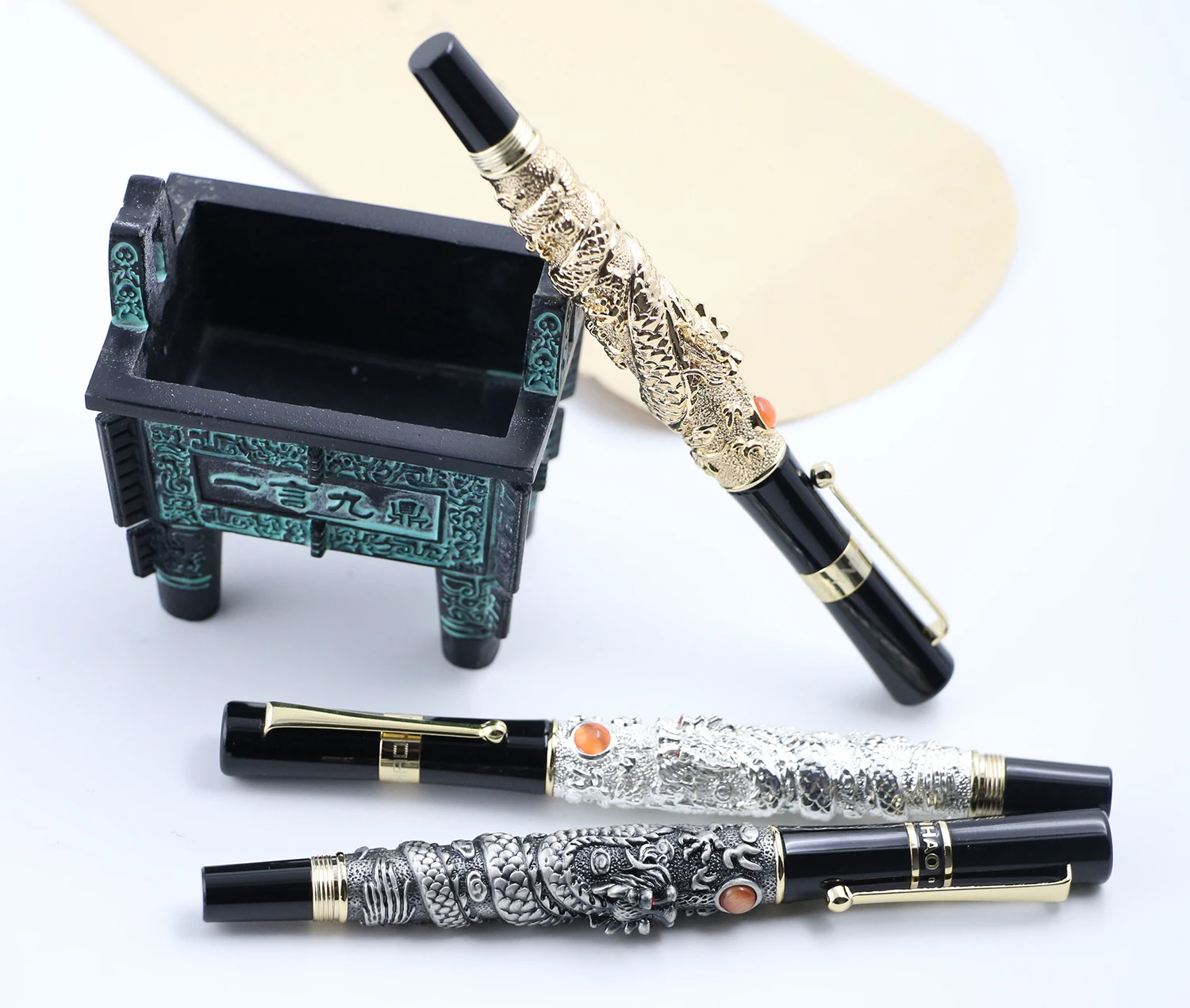 Jinhao металлическая бронзовая винтажная авторучка держатель коллекция настольные украшения аксессуары