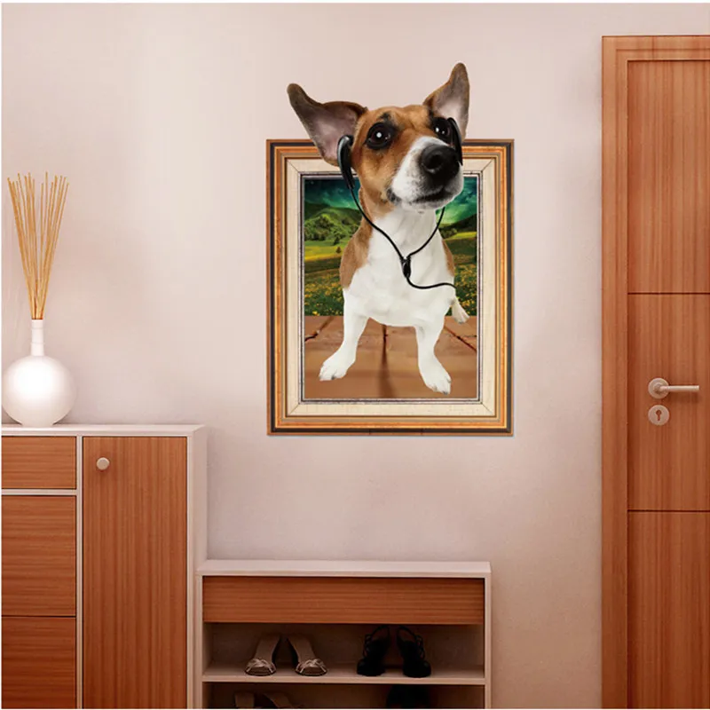 Креативные новые 3D эффекты canine с высунутым языком Имитация Поддельные фоторамки