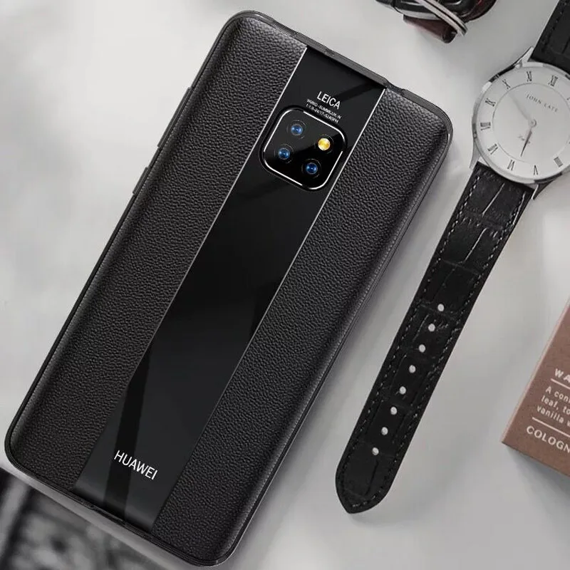 For Huawei Mate 20 Pro Case Porsche Leather X Transparent Cover 10 P20 P30 |