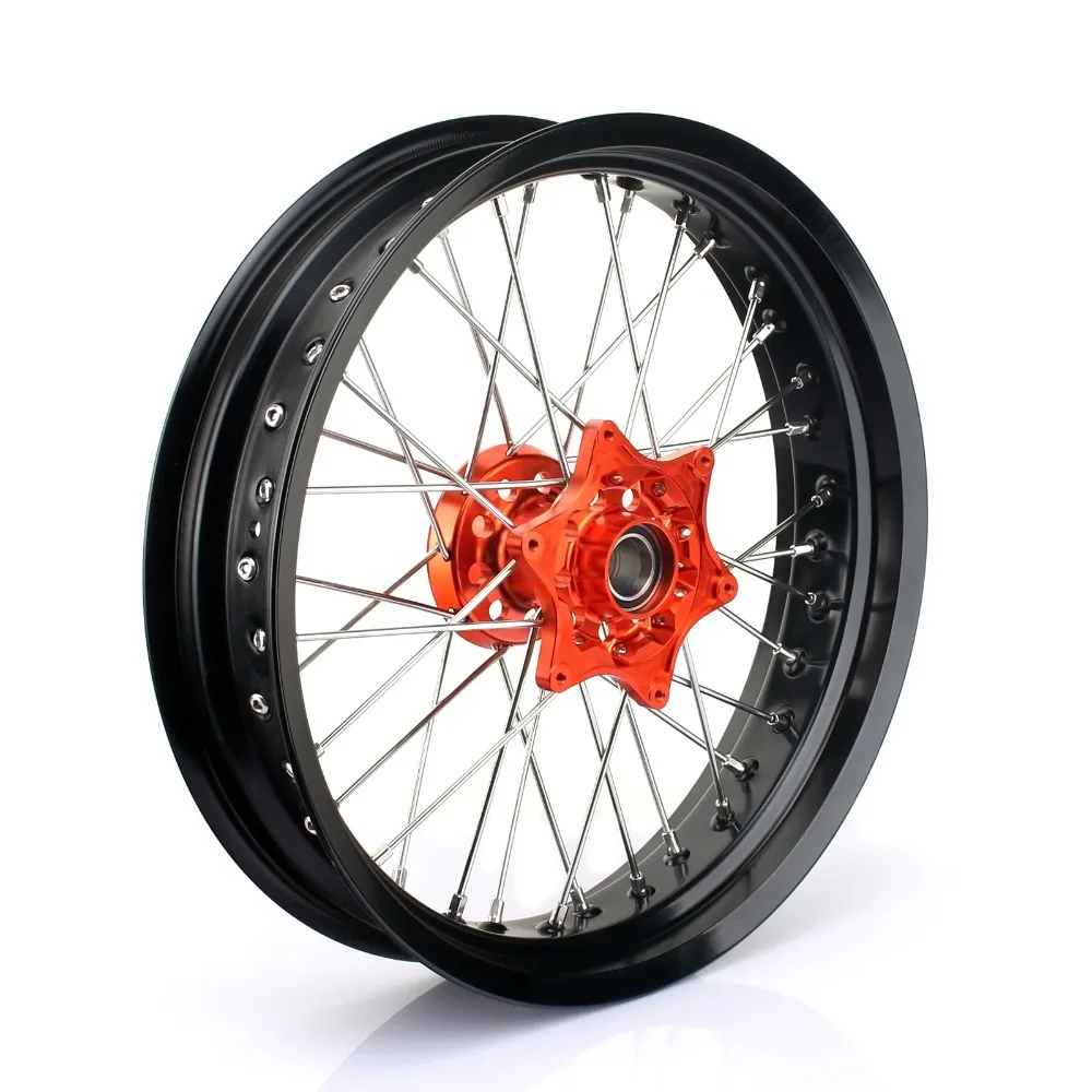 Передняя Ступица колеса BIKINGBOY 3 5*17 &quot36 спиц MX Supermoto для KTM XC F 250 Φ SX 2015 2016 15 16 125