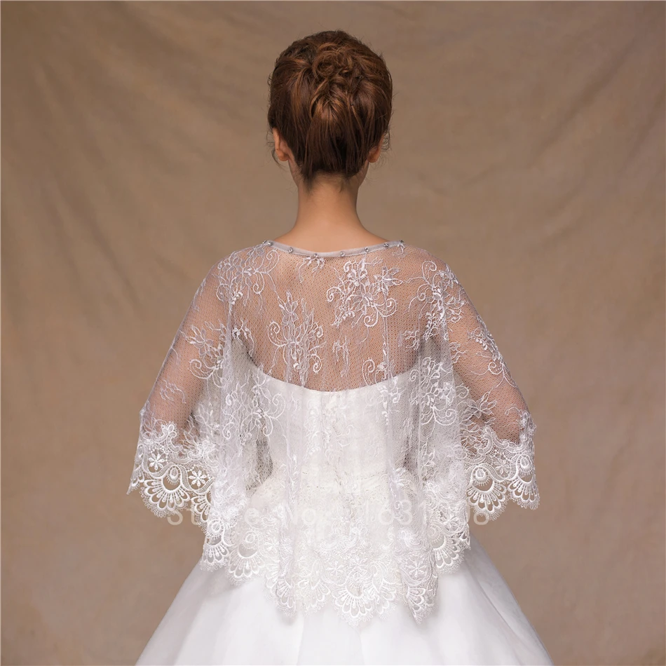 V 001 Hot 2015 New Bridal Bolero wedding Jacket Accessories Sheer Sexy Lace see through Beads Free shipping PJ009 | Свадьбы и