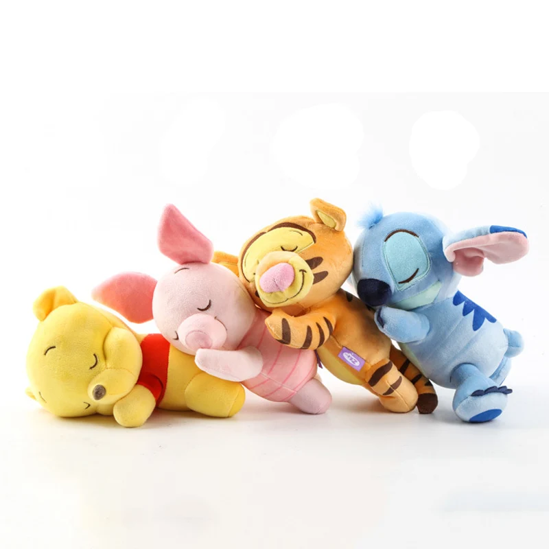 Disney 7 дюймов милые дети Микки Минни Стич тиггер Дональд Дак Мэри Винни Пух русалка плюшевые игрушки куклы Подарки для детей