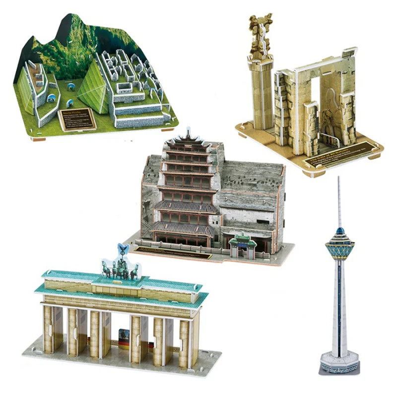 

BUY ONE GET ONE !!! 3D puzzle model world famous building model souvenir adult diy paper model DIY stadium puzzle gift present