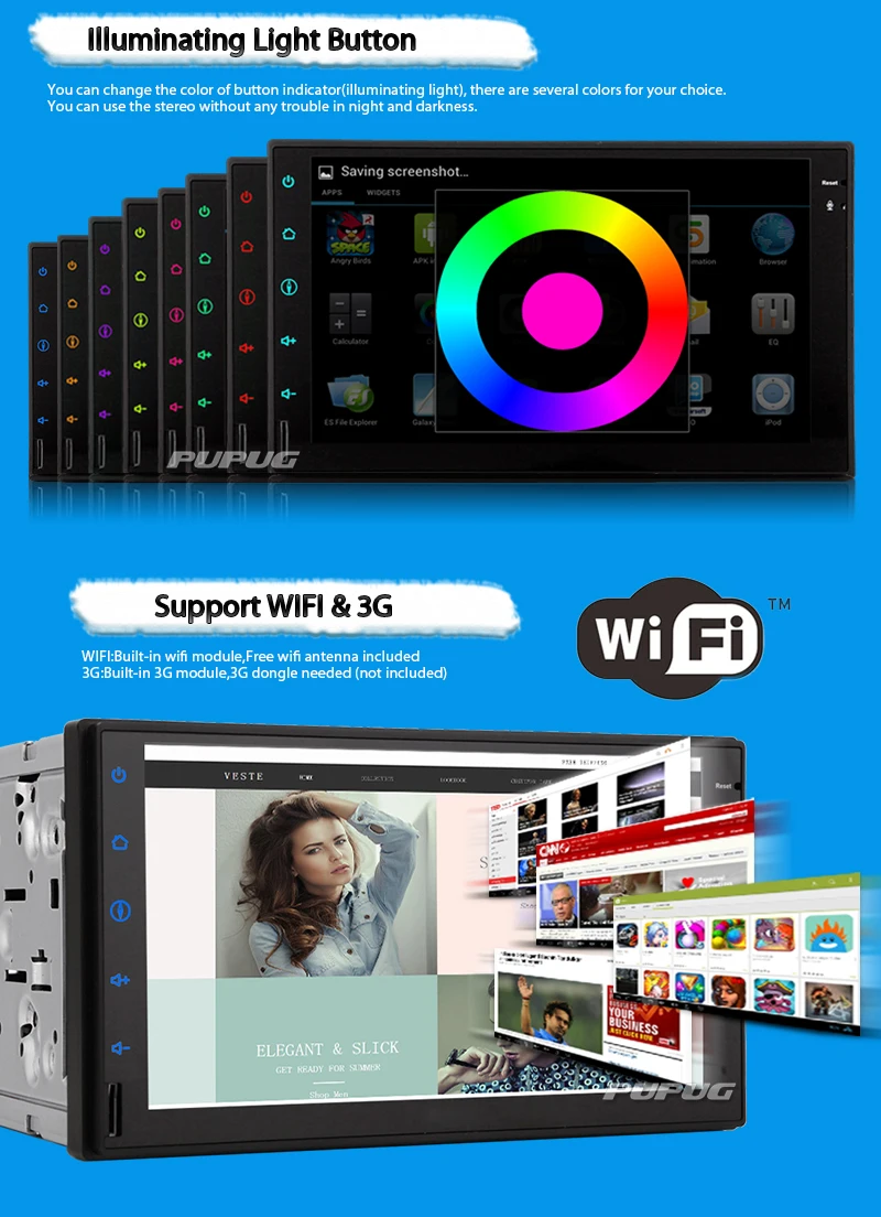 3g/4G Android 5 1 автомобильный мультимедийный плеер ПК планшет двойной 2 din gps навигатор