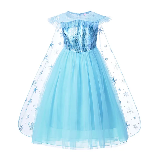 Elsa Dress 732 Эльза платье для девочек принцесса Анна коронация зеленый костюм День рождения сюрприз Необычные игры Эльза и Анна вдохновили платье - Цвет: Elsa Dress 732