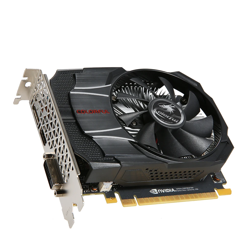 Красочная видеокарта NVIDIA GeForce GTX1050 Mini OC 2G 1354/1455 МГц 7 Гбит/с GDDR5 128 бит PCI-E 3,0 компьютерный компонент карты