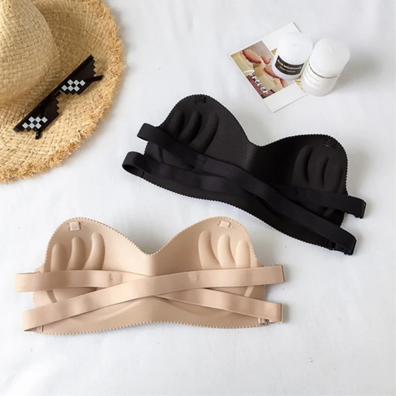 Sexy Lingerie Brassiere Half Cup Bra Women Seamless Invisible Bras 2018 Female Underwear Strapless Push Up | Женская одежда