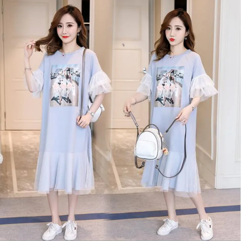 2019 New Brand Summer Maternity Dress Woman Fashion Large Size Pregnant Casual QV892 | Мать и ребенок