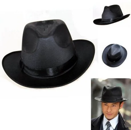 

jazziness dance hat black bowler hat men costume hat vintage bowler hat