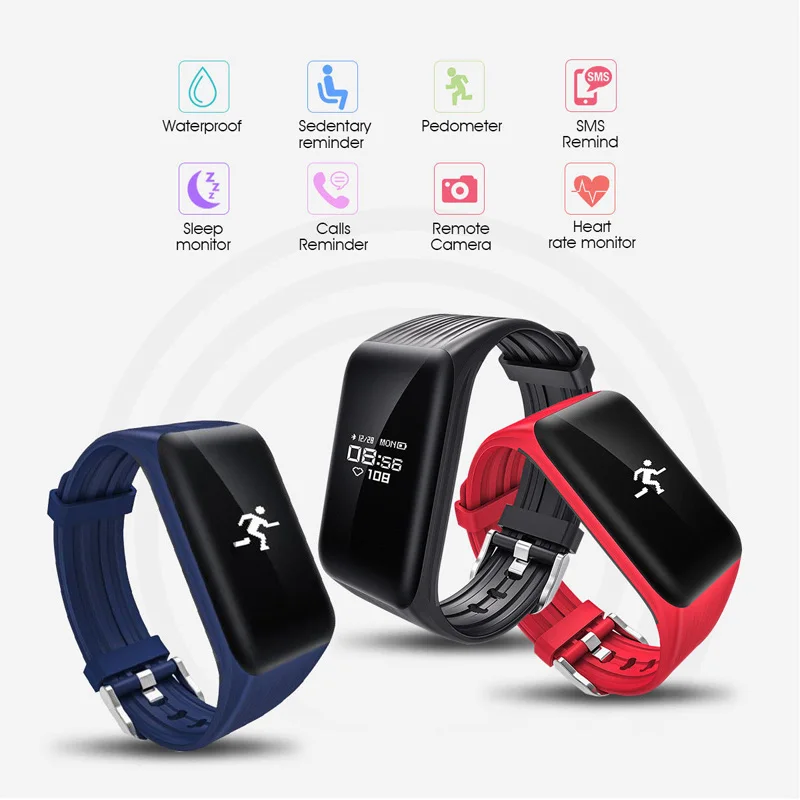 XGODY K1 Модные Спорт Bluetooth умные наручные часы Для мужчин iOS Android Подключение шагомер