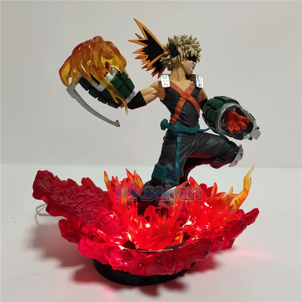 My Hero Academy Фигурка DIY светодиодный светильник Bakugou кацуки против Midoriya Izuku ПВХ Модель Boku no Hero Academy фигурки