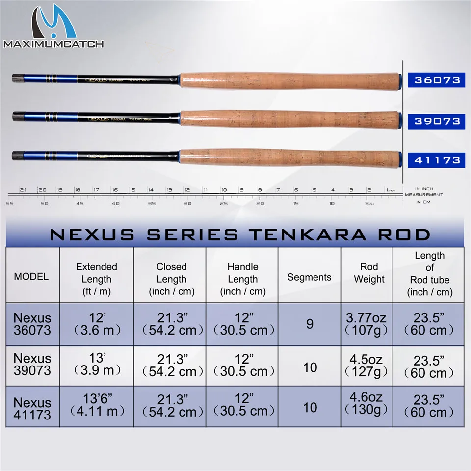 Maximumcatch 12 14 футов Nexus удилище Tenkara наряд IM10/36 T карбоновое волокно Летающий стержень
