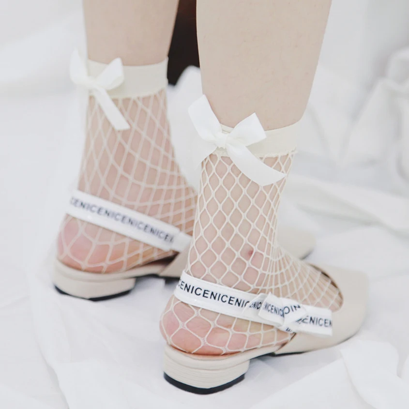 Популярные сетчатые носки INS женские летние сексуальные полые рельефные
