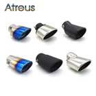 Универсальный хромированный автомобильный глушитель выхлопной трубы Atreus из нержавеющей стали 1 шт. наконечник модифицированный автомобильный аксессуар для стайлинга автомобиля