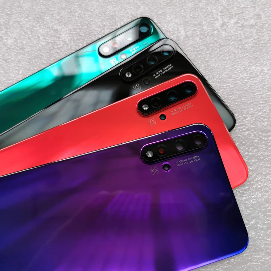Оригинальная Задняя стеклянная крышка для huawei nova 5/nova 5 Pro Корпус батарея задняя дверь запасные части+ клей+ флэш-объектив камеры