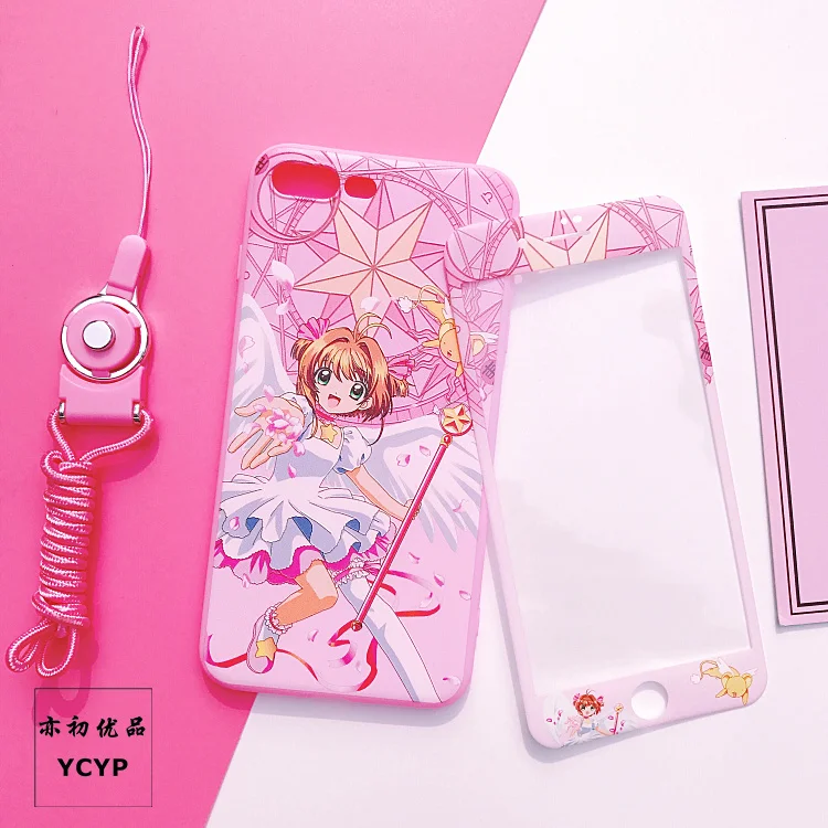 Милый чехол для iphone XR Cardcaptor Sakura + Защитная пленка из закаленного стекла рельефный