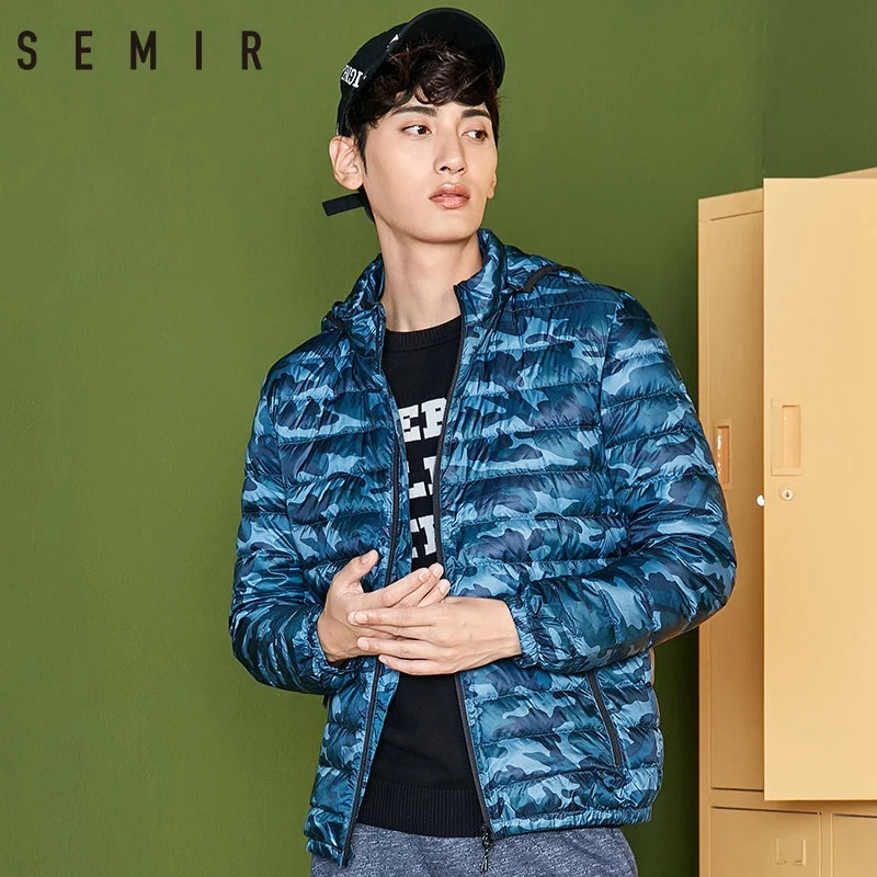 SEMIR Легкая стеганая куртка мужская зимняя Корейская версия Короткий Красивый