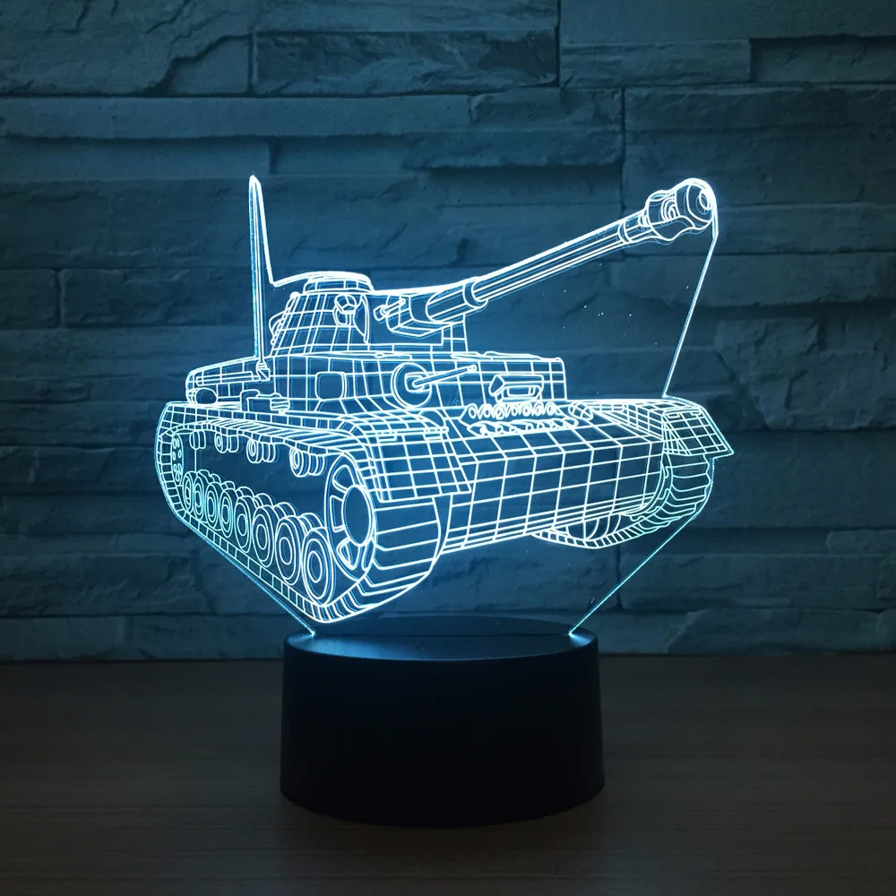 Классные майки 3d ночной светильник сенсорный выключатель 7 цветов Изменение