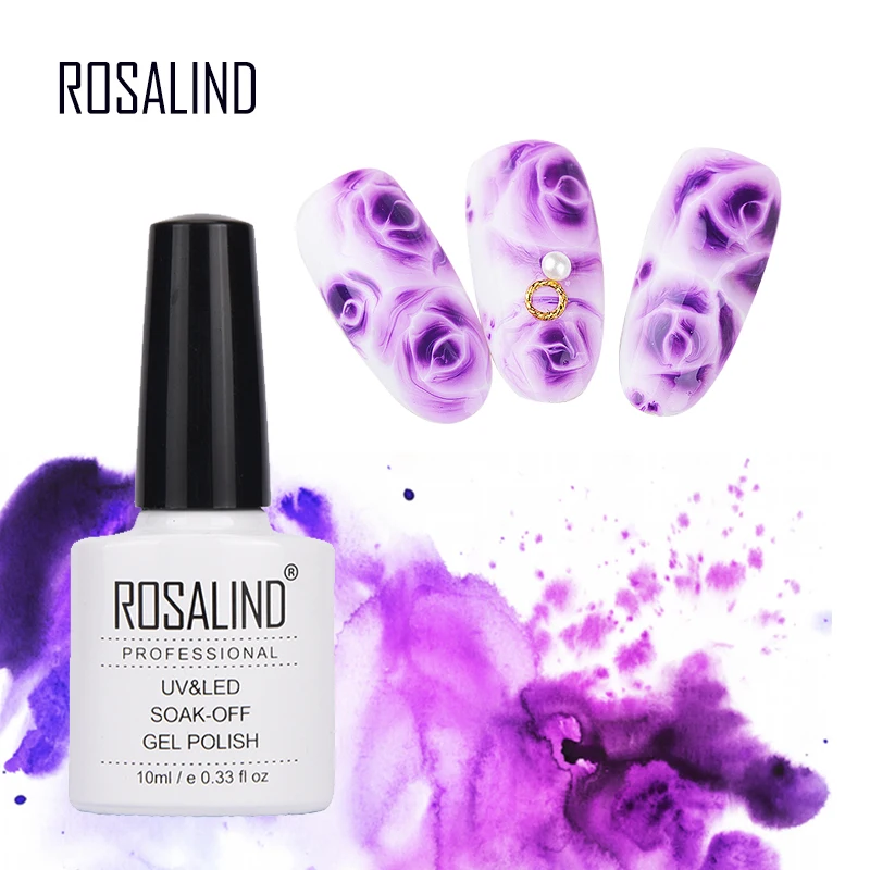 ROSALIND гель 1S 10 мл Blossom УФ для ногтей DIY Цветы наклеивания на ногти дизайн Лаки