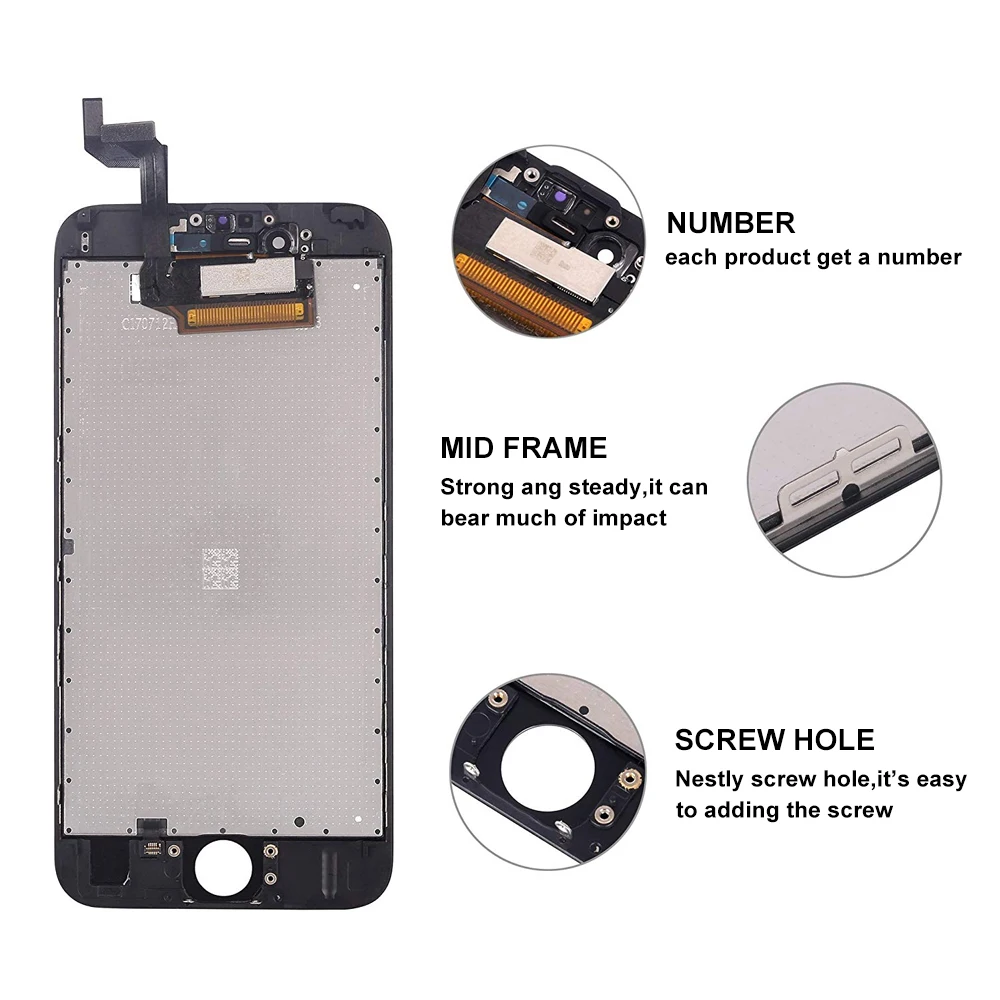 100% качество 4 7 дюймов ЖК дисплей для iphone 6S Дисплей Сенсорный экран с запасные