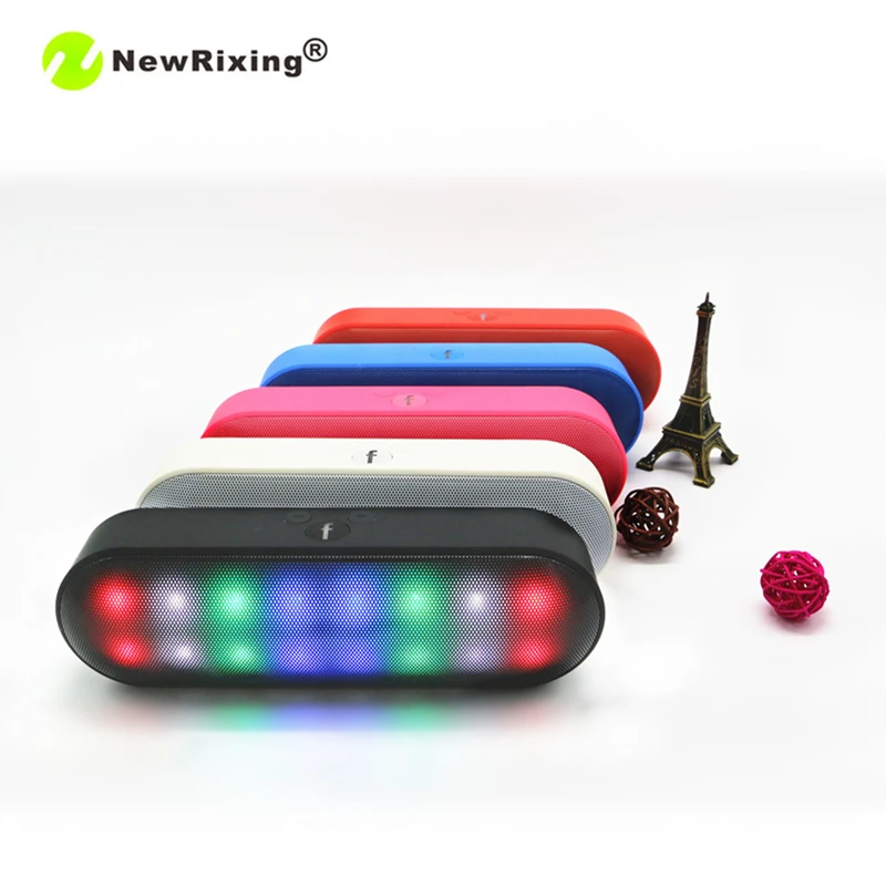 NewRixing BT808NL Мини Bluetooth динамик светодиодный переносные беспроводные колонки