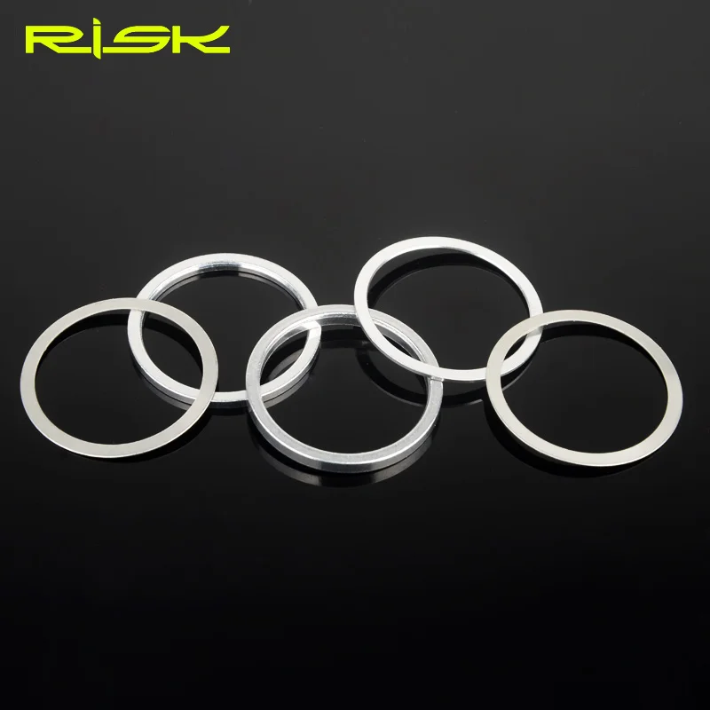 6pcs Bicycle Fork Washer Bike headset Adjusting Washer Dust Cover Fine Tuning Washer 0.3/1/2/3mm Spacer Gap