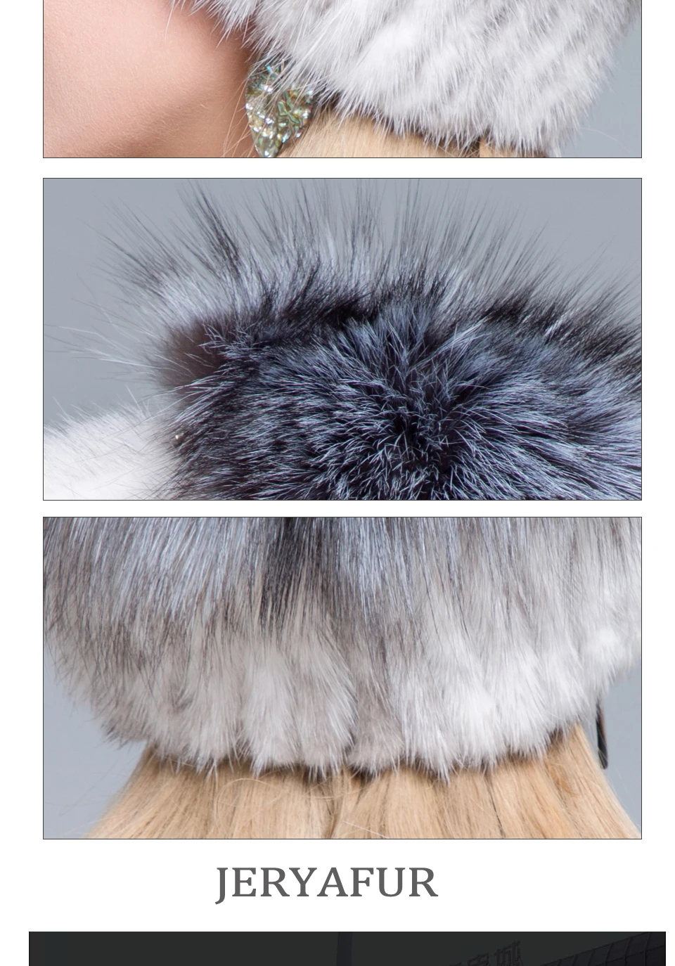 JERYAFUR женские модные шапки из натуральной лисы и норки, женские зимние шапки высокого качества