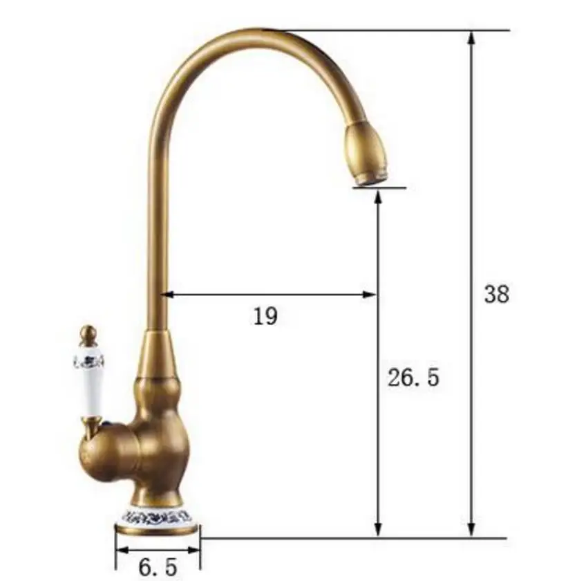 2016 керамический античный латунный кухонный кран фарфоровый для ванной комнаты