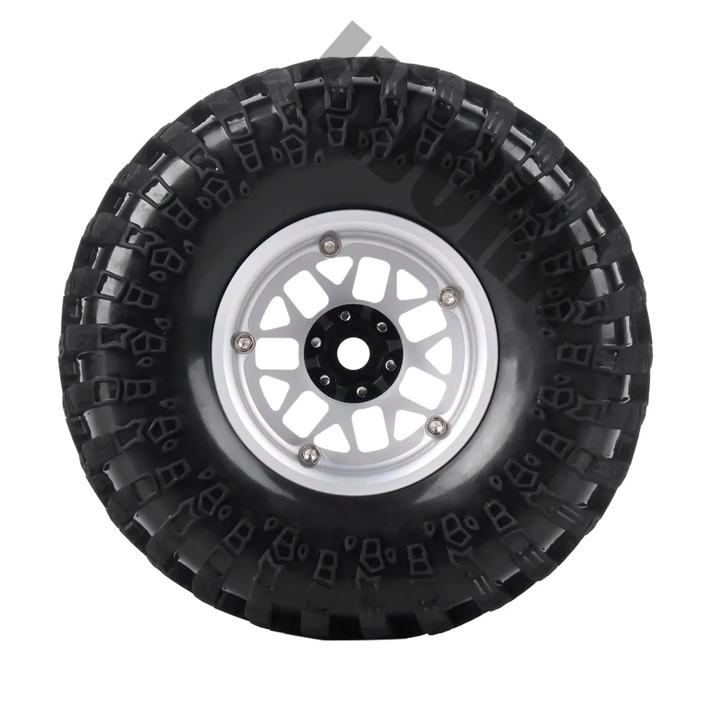 INJORA 4 шт. 2,2 дюймов Beadlock Колесные диски и резиновые шины для 1/10 RC Рок Гусеничный осевой SCX10 RR10 AX10 Wraith 90048 90018 KM2