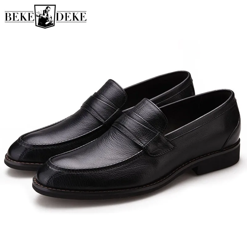 Мокасины мужские из натуральной коровьей кожи мягкая подошва удобные лоферы без