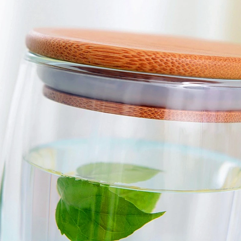 Стакан с двойными стенками чашка для чая кофейные кружки прозрачный