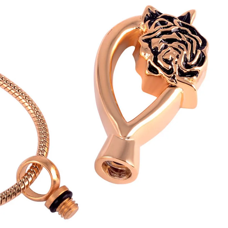

IJD8530 Stainless Steel Waterdrop Rose Cremation Pendants for Ashes Urn Memorial Keepsake Necklace Jewelry